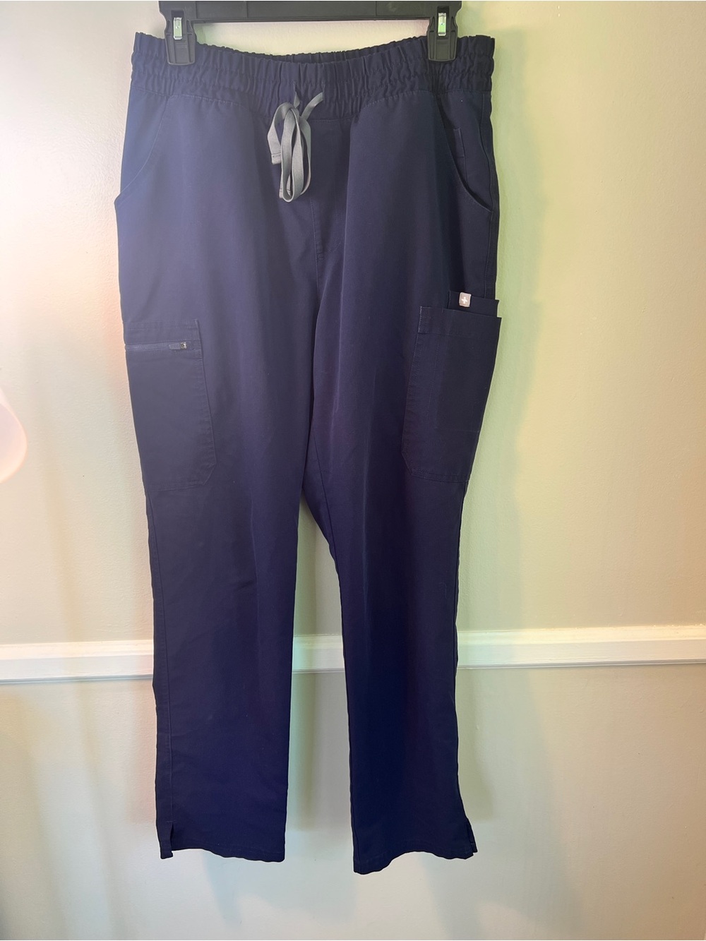 Two Pairs Figs Navy Cargo Scrub Pants with Drawstring